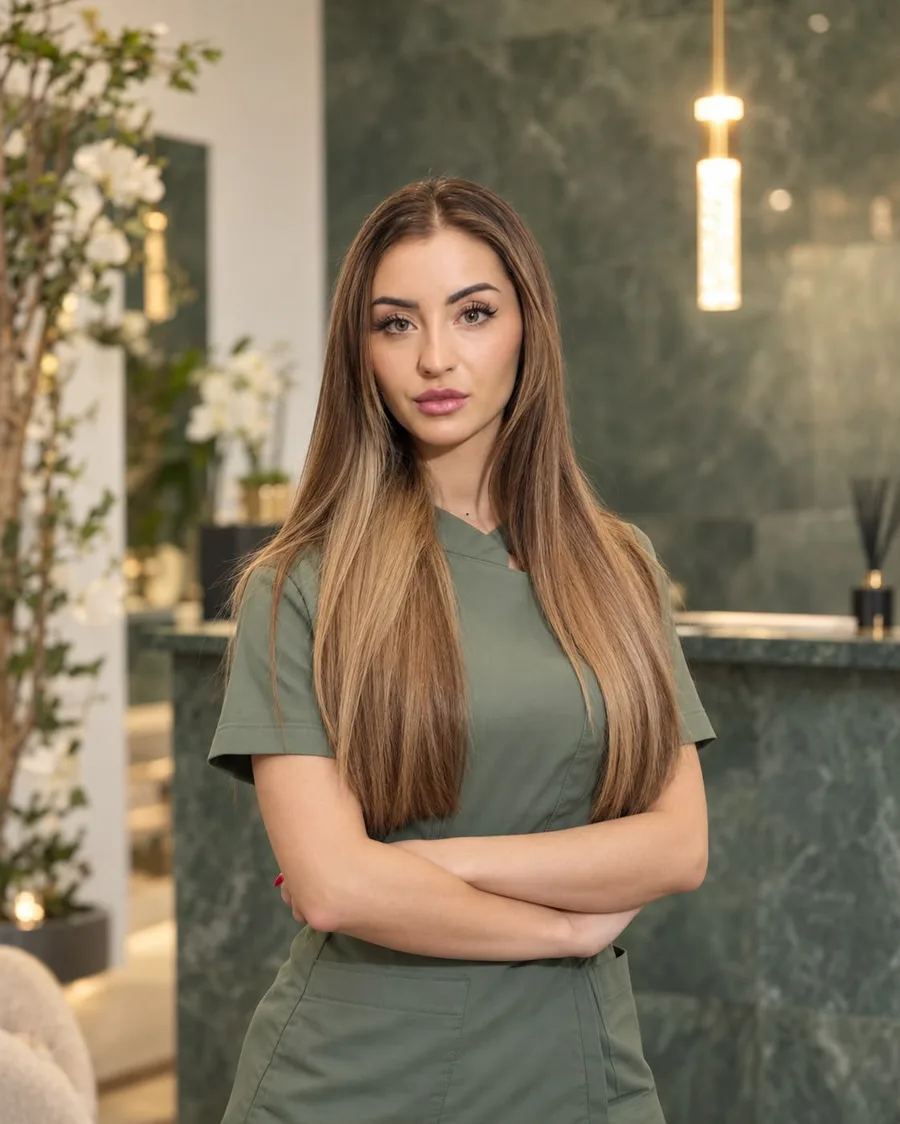 Monika, titolare di Le Monique Beauty Studio, nello studio di Tivoli Terme